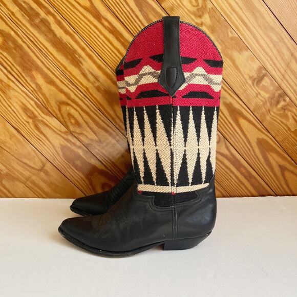 Vintage Seychelles Wool Western Cowboy Boots - Picture 2 of 11